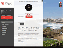 Tablet Screenshot of hotel-florida-biarritz.com